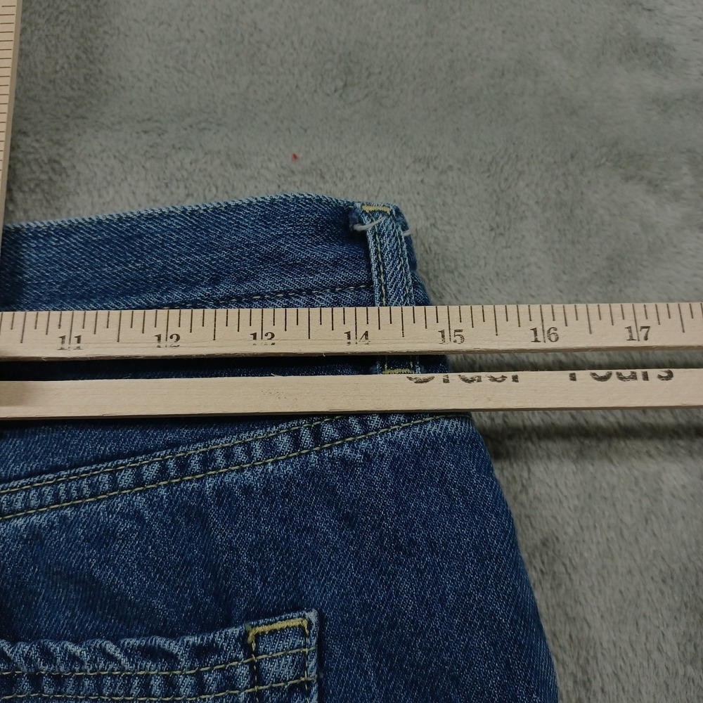 We The Free Shorts Womens 28 Blue Denim Cut Off Button Flu Pockets - Picture 5 of 6